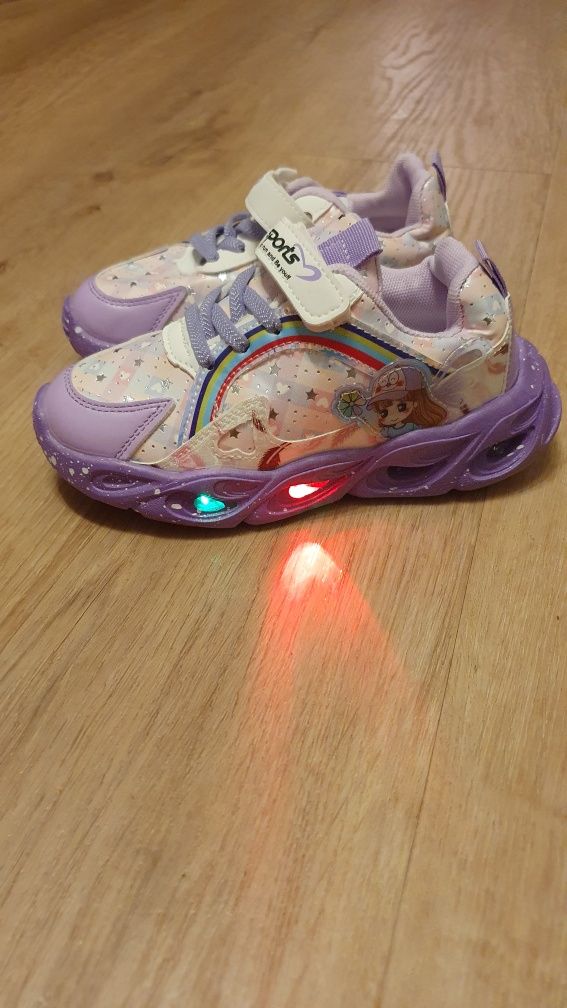 Świecące buty adidasy dziewczęce dla dziewczynki 29