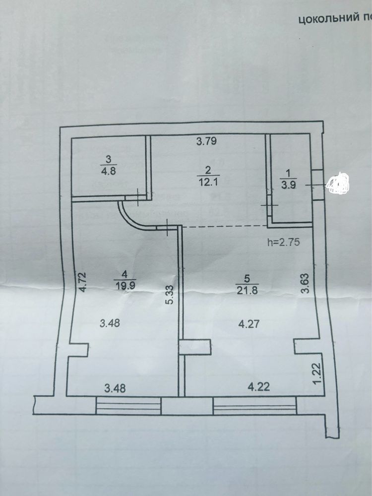 Велика квартира 63м2 біля Бучанського парку