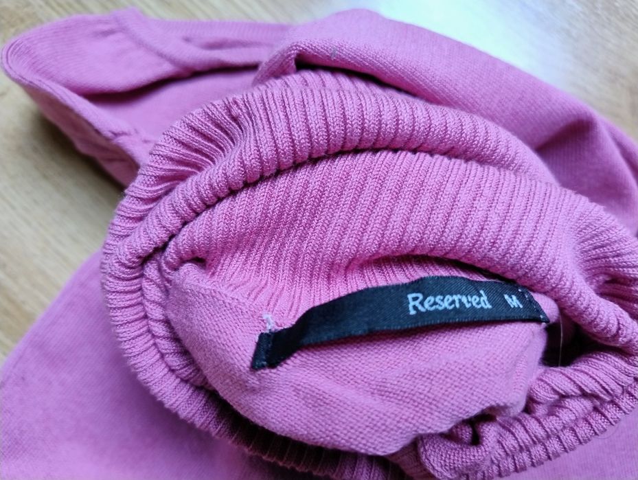 Golf różowy dzianinowy M