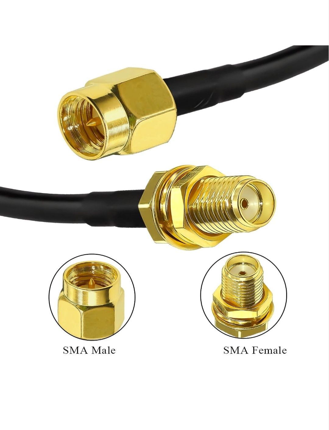 GTIWUNG RG58 SMA do SMA Kabel  15 m WiFi Antena