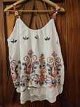 Top branco com flores