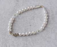 Bransoletka sztuczna perła biała 20 cm
