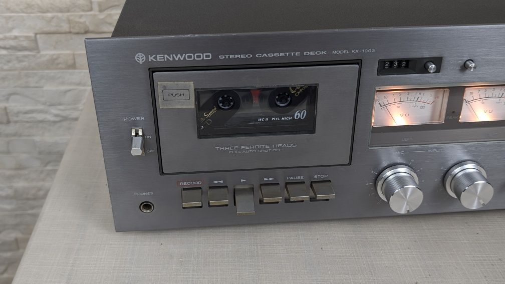 Kenwood KX-1003 Wysokiej klasy magnetofon kasetowy 3-głowicowy vintage