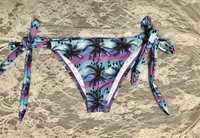 Cuecas Bikini - Estampado Palmeiras Azul e Lilás- L - NOVAS