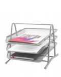 Ikea srebrny organizer biurowy, stal