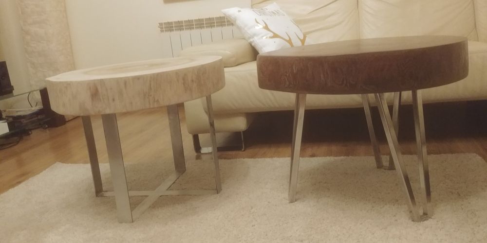 Stolik kawowy z plastra