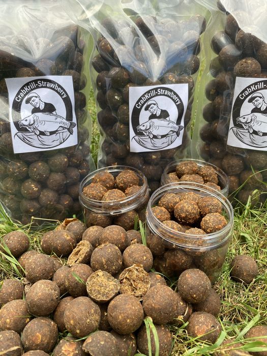 Kulki proteinowe zanętowe CrabKrill- strawberry