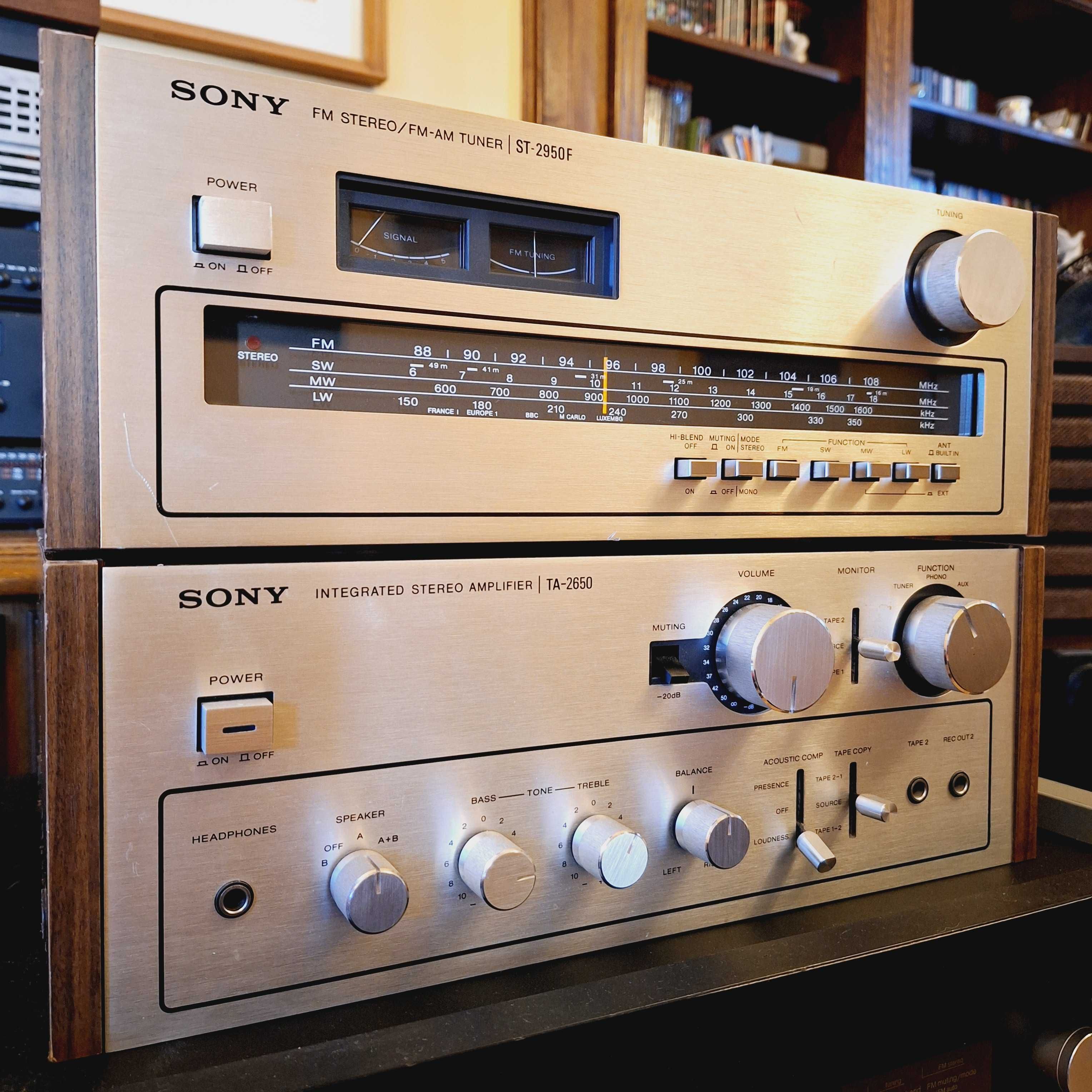 Zestaw SONY Wzmacniacz TA-2650, Tuner ST-2950F VINTAGE