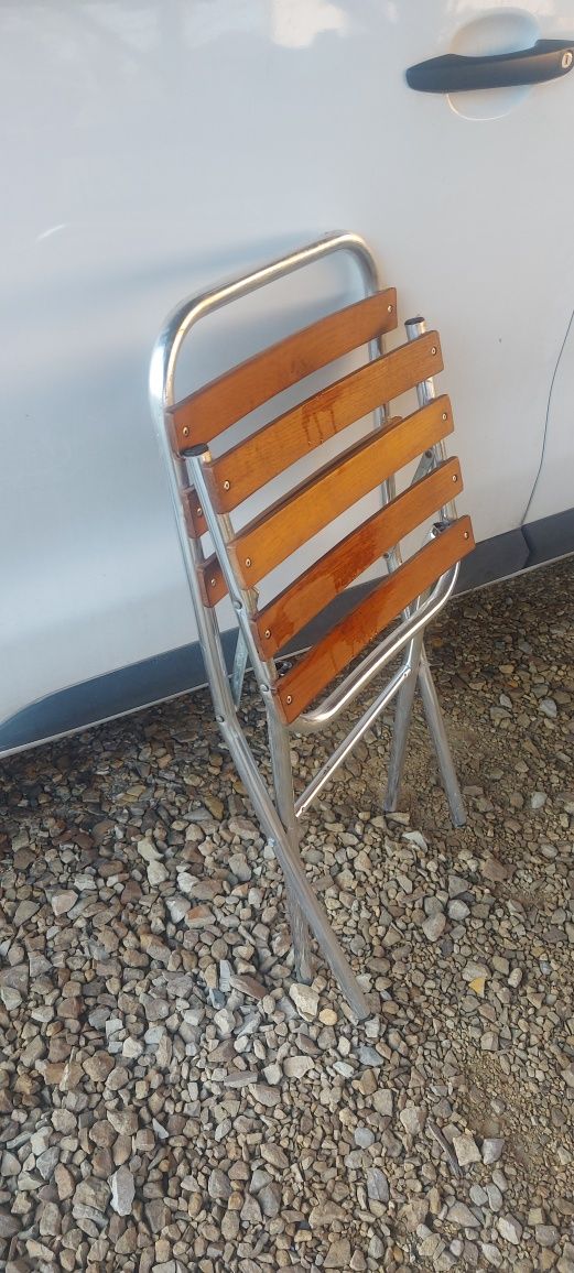 Krzesła Aluminiowe Ogrodowe 4+1