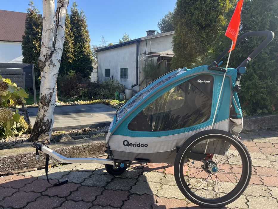 Przyczepka rowerowa QERIDOO SPORTREX2 plus mocowanie