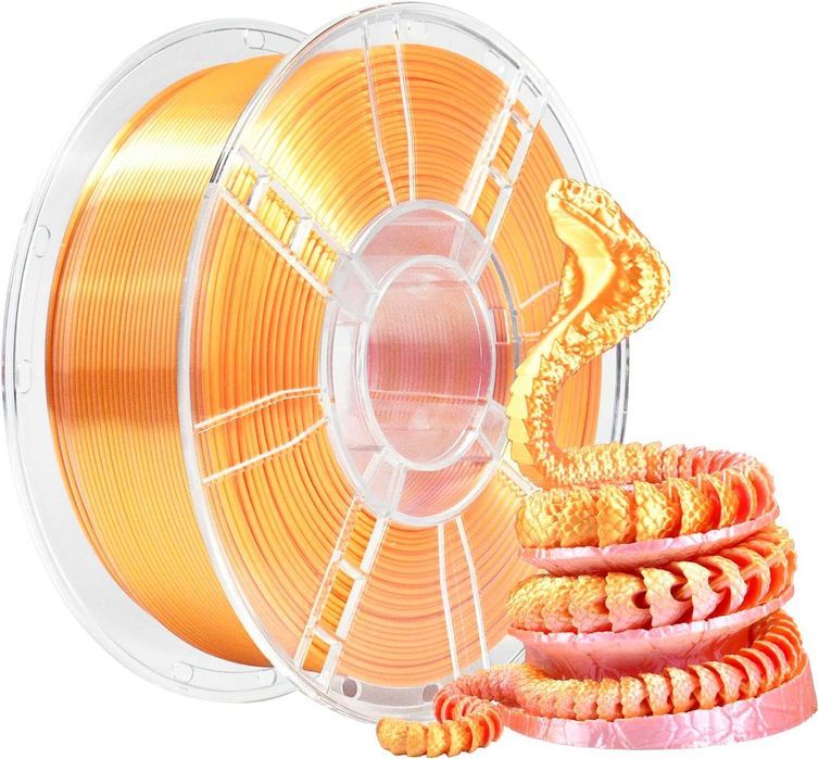 2 szpule filamentu PLA+ silk jedwabisty 2 kolorowe czyli 2Kg