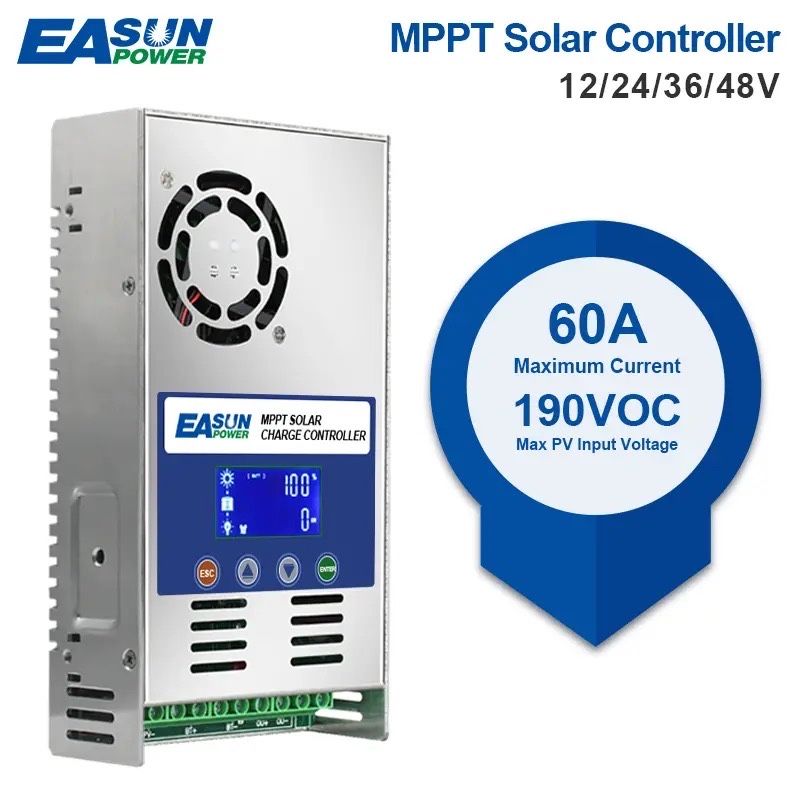 MPPT контролер заряду сонячних панелів EAsun 60 A