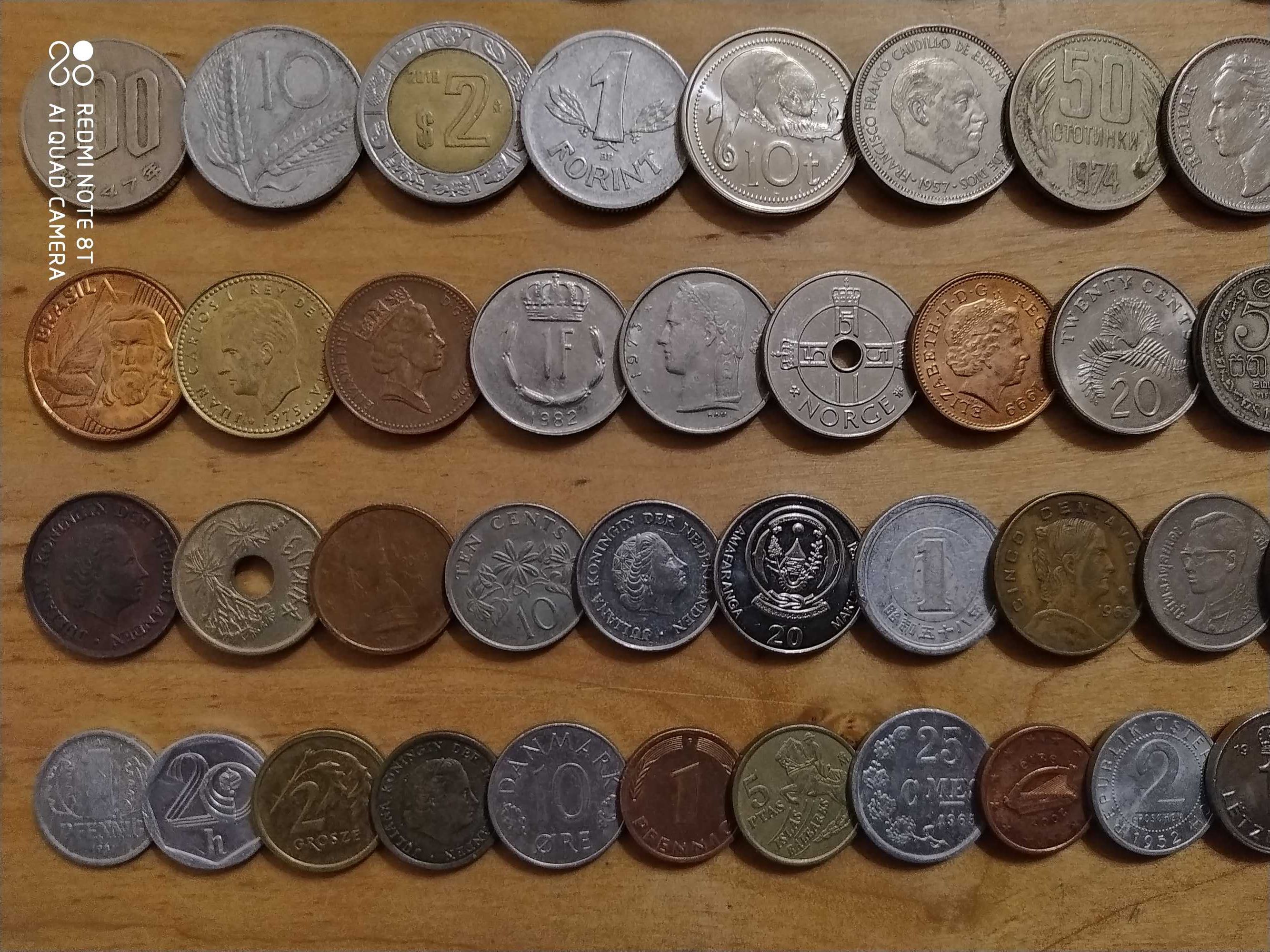 Монети світу всі континенти 100 шт без повторів 4