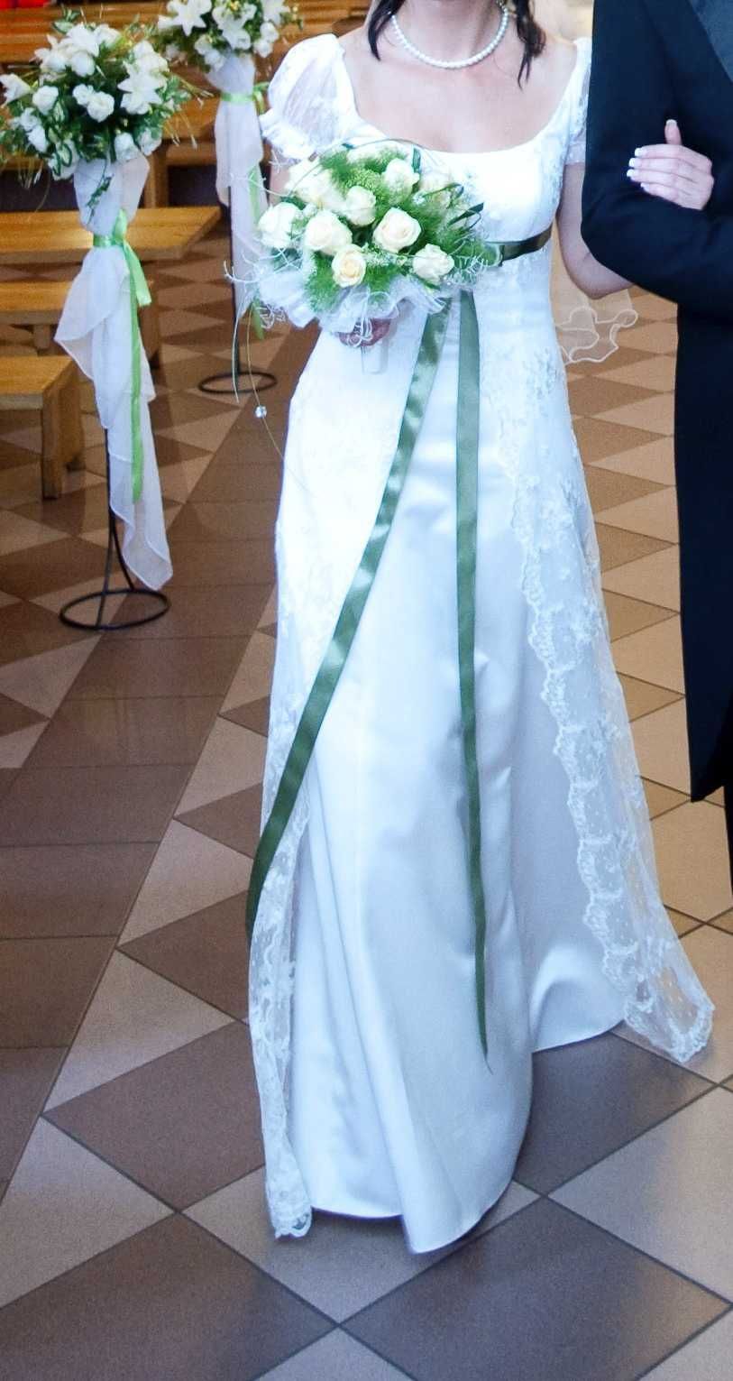 Suknia józefinka, sesja zdjęciowa, koronka 34/36