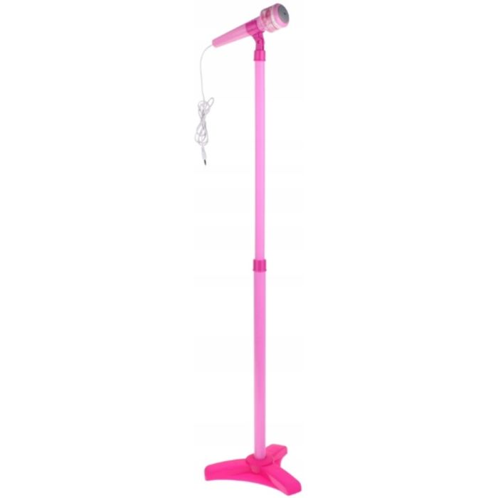 Gitara Elektryczna Z Mikrofonem Dla Dzieci Zestaw Karaoke Różowa