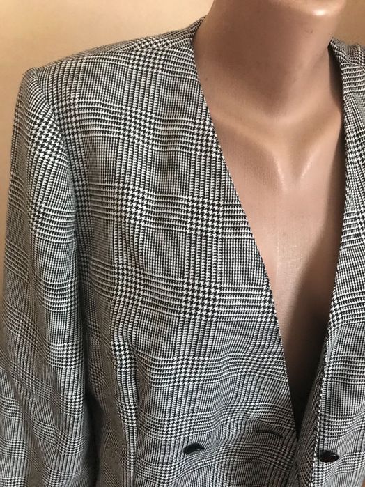 Жакет HERMANN LANGE COLLECTION в клітинку піджак розмір 46 наш