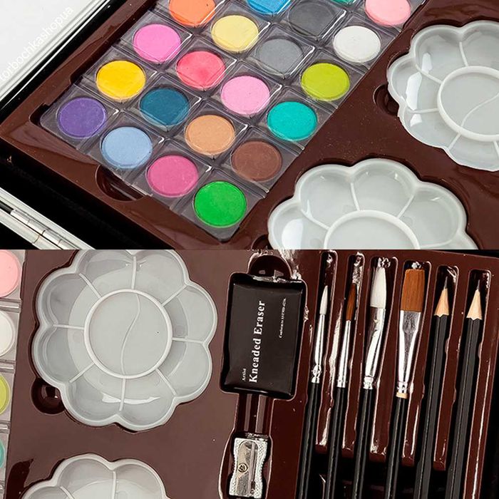 Набір для малювання у валізі Єдиноріг 145 предметів Рожевий Двоярусний