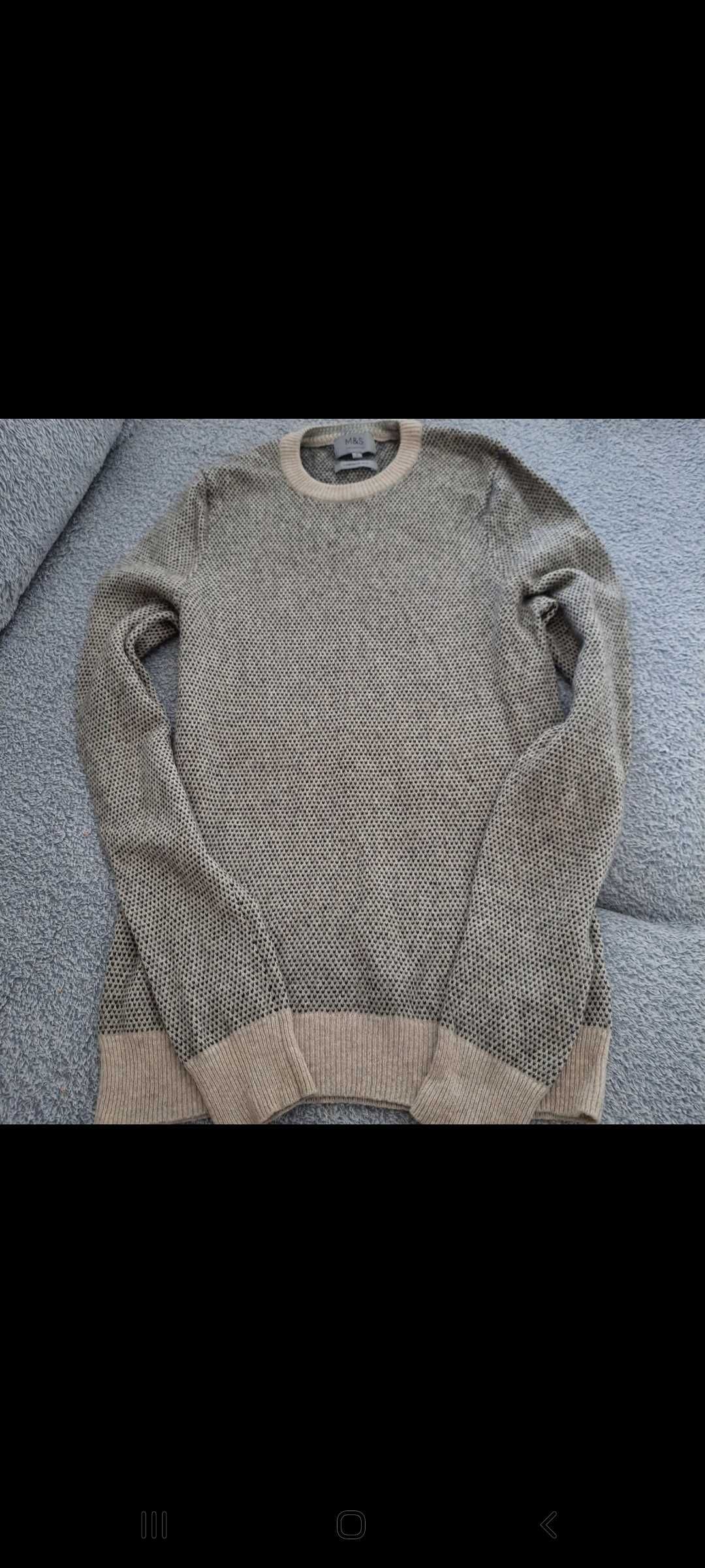 Sweter wełniany lambswool M&S rozm S