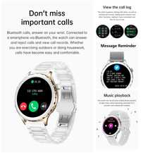Smartwatch para mulheres, 1,32 polegadas HD redondo Bluetooth Call Sma