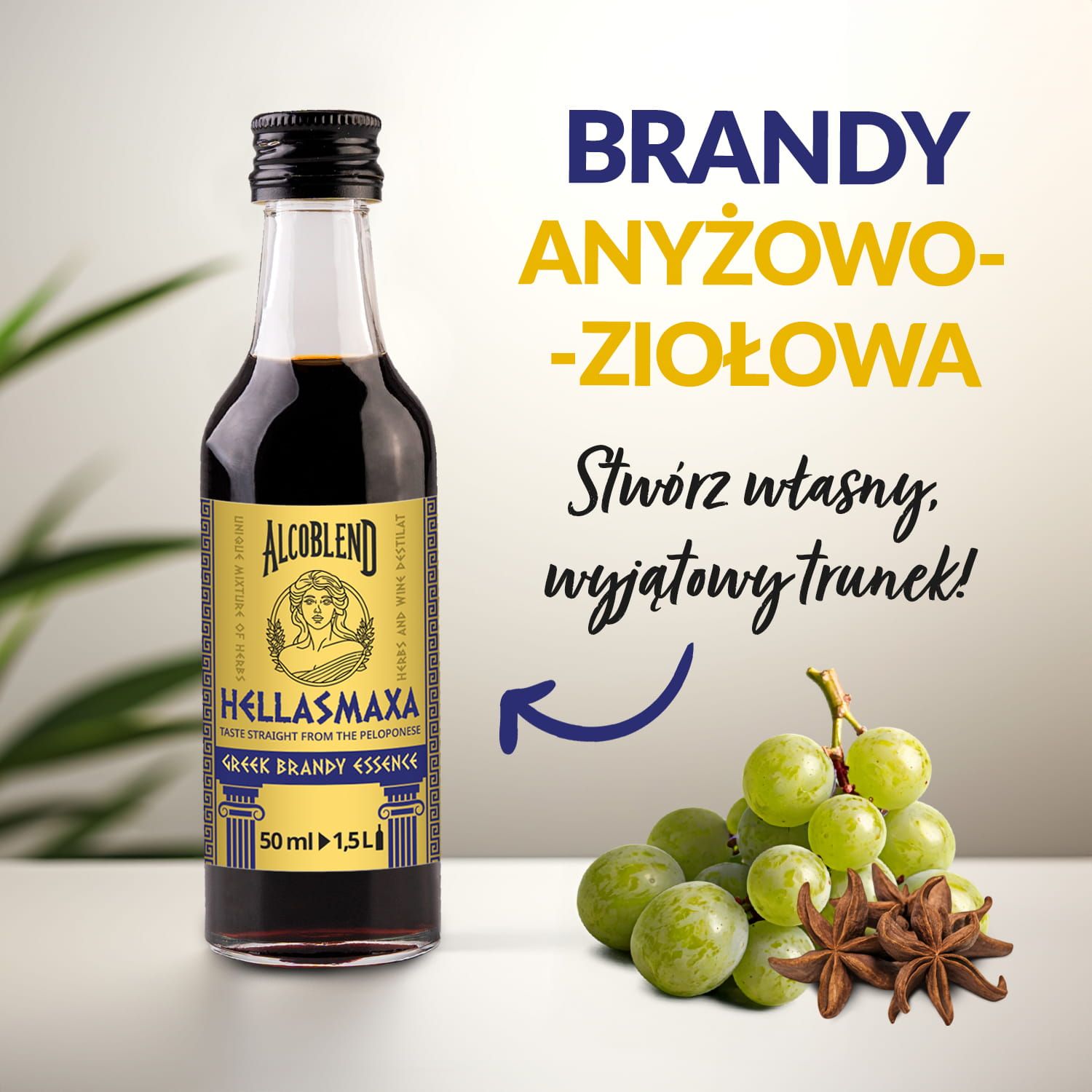 Zaprawka - esencja do alkoholu ALCOBLEND - Hellasmaxa - 50 ml na 1,5 l