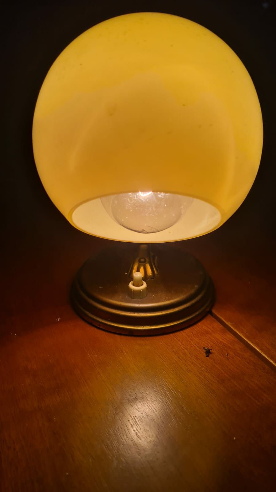Art Deco Lampka Nocna Kinkiet Mosiężny