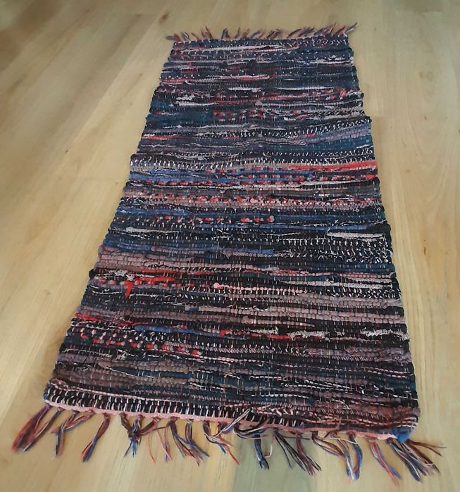 Tapete 100% Algodão Multicolor Escuro 50x100cm