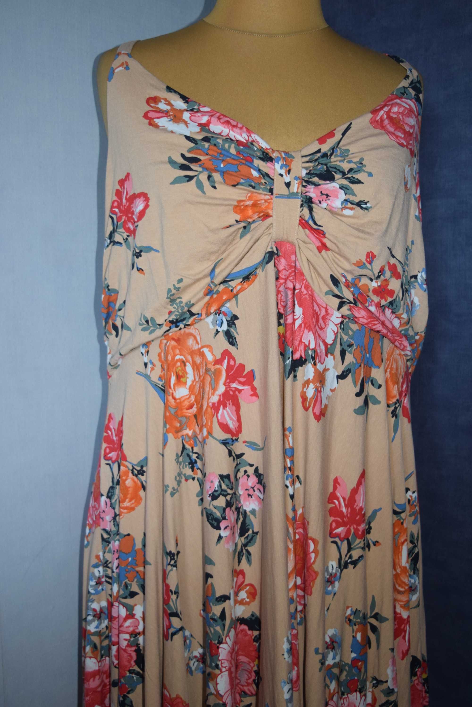 BodyFlier Piękna sukienka letnia w kwiaty z wiskozy_52