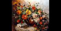 Kowalik - Róże obraz olejny 60x50cm obraz olejny