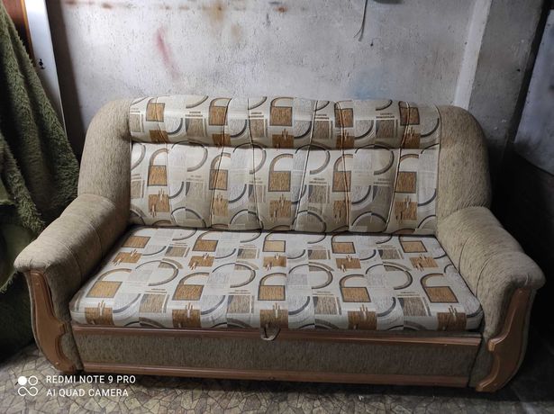 Zestaw kanapa rozkładana + 2 fotele + ława