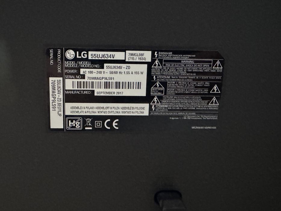 Tv LG 55 para peças