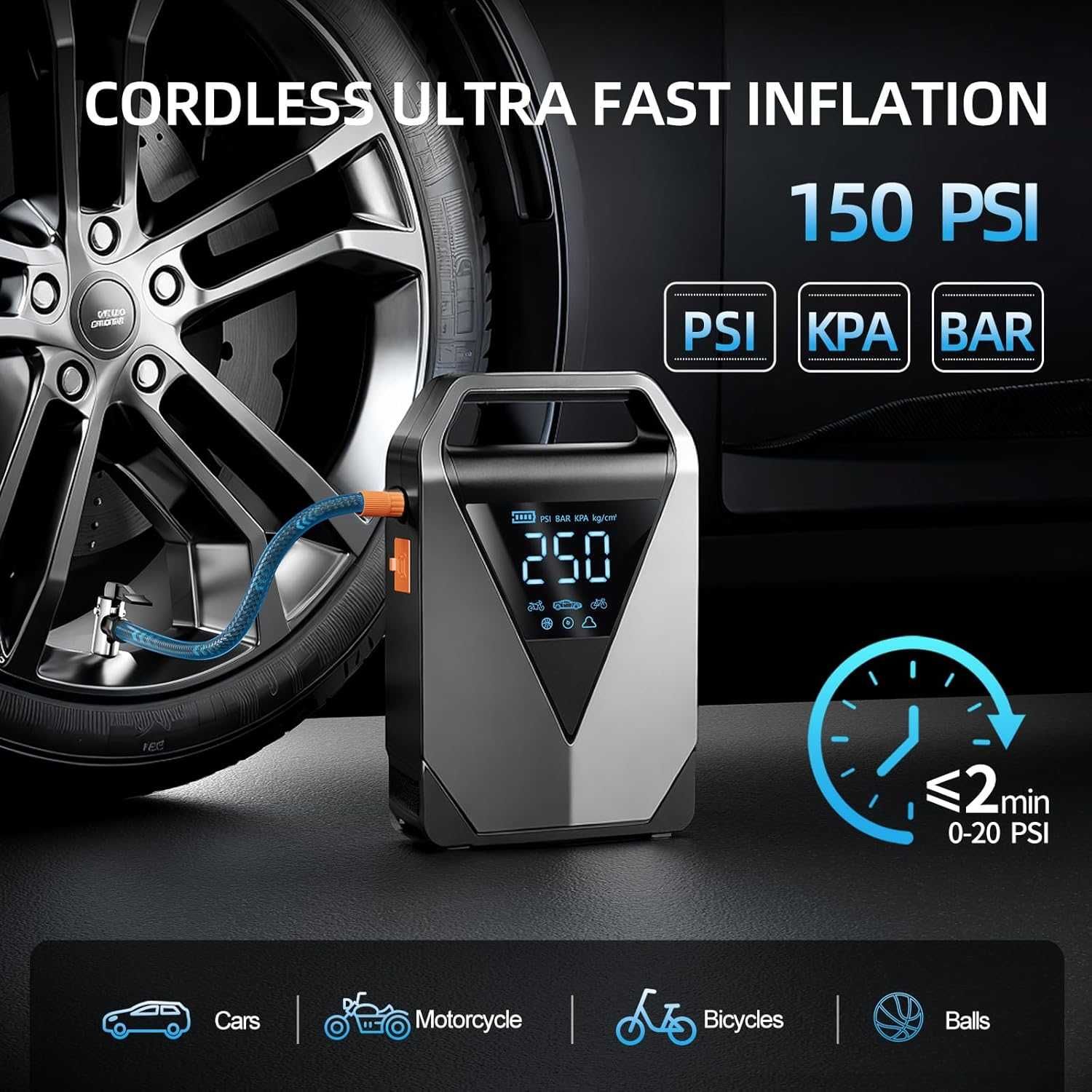 Powerbank Auto Starter Booster z Kompresorem do opon LD12 +Latarka