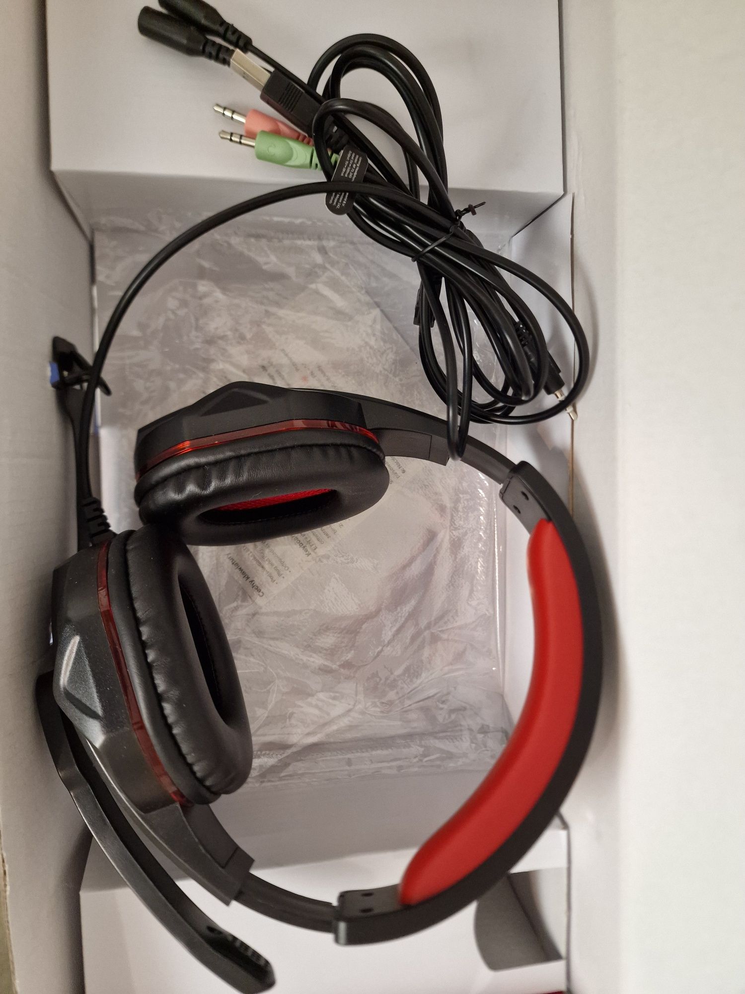 Gaming set słuchawki z mikrofonem + myszka + klawiatura