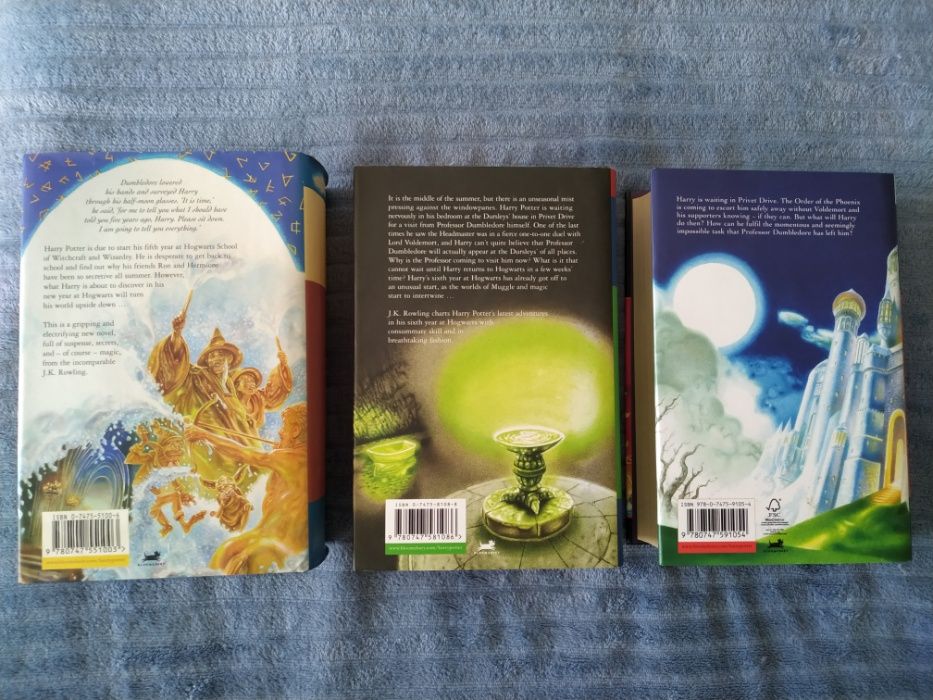 Livros de Harry Potter em óptimo estado (JK Rowling - 1ª edição)