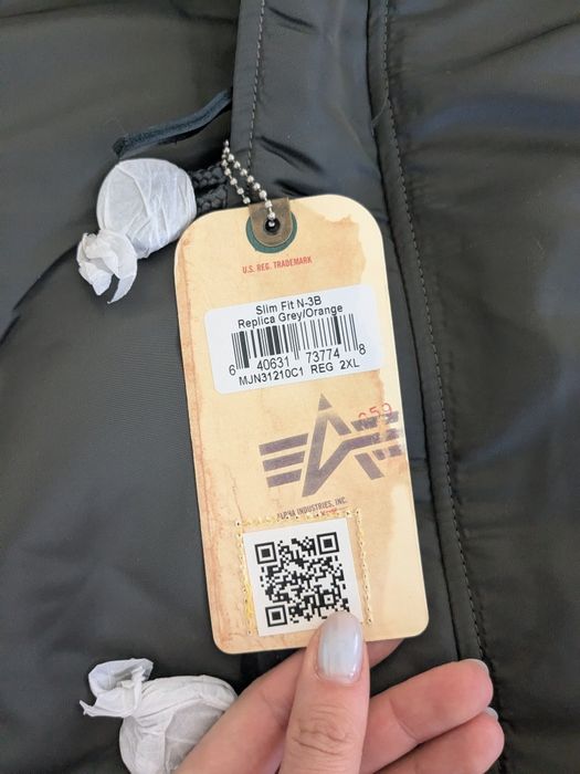 Куртка Аляска N-3B Slim fit оливкова, розмір XXL і 3ХL - USA