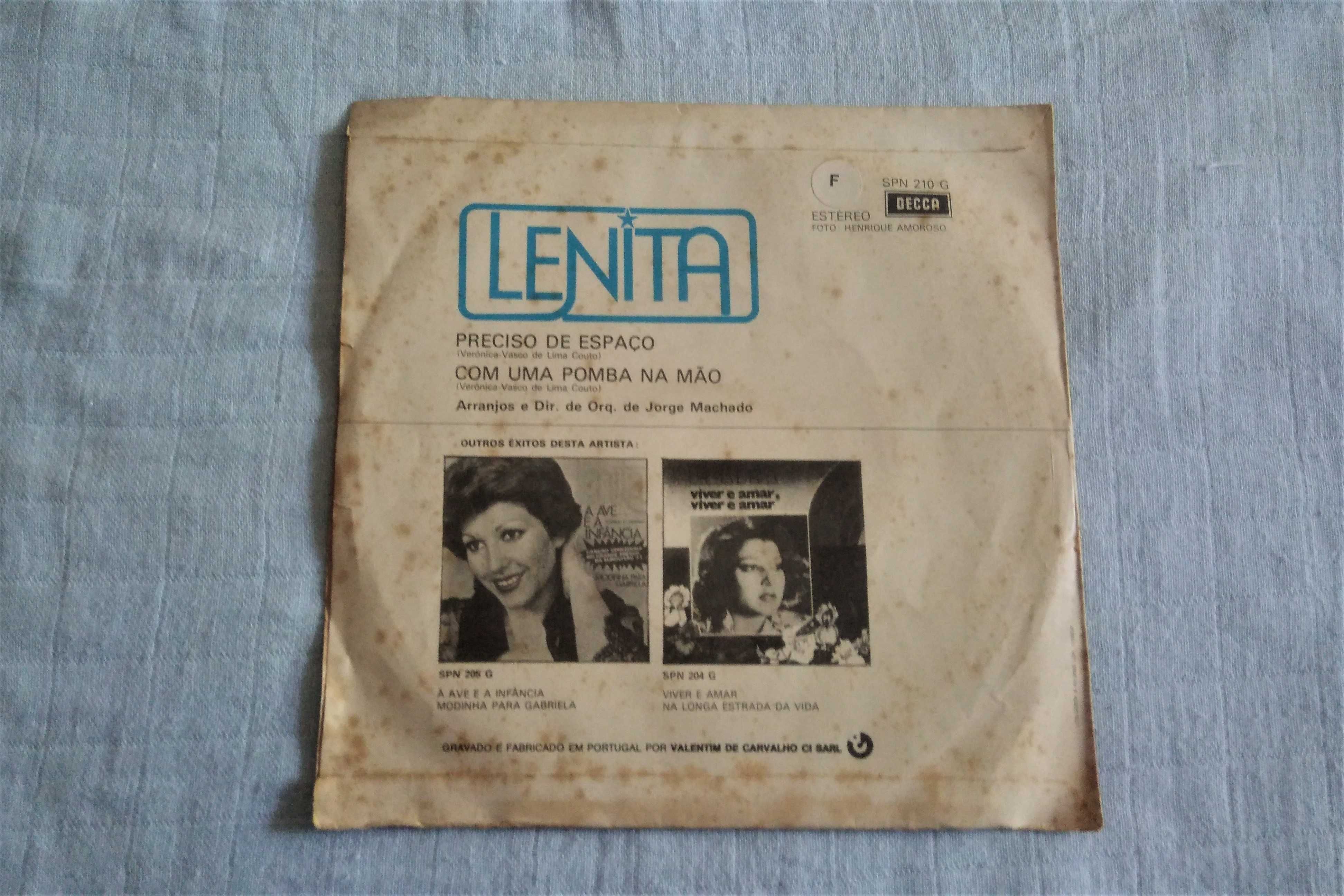 Disco vinil single Preciso de espaço, Lenita Gentil, 1978