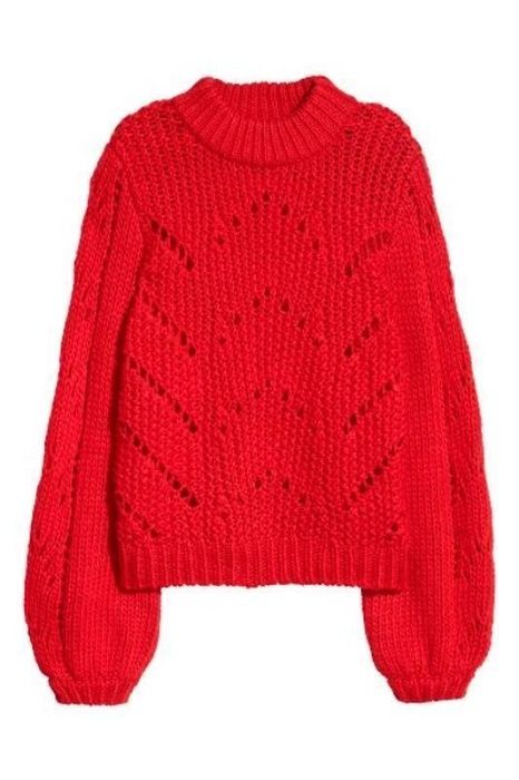 Стильний теплий червоний светр h&m (розмір S)