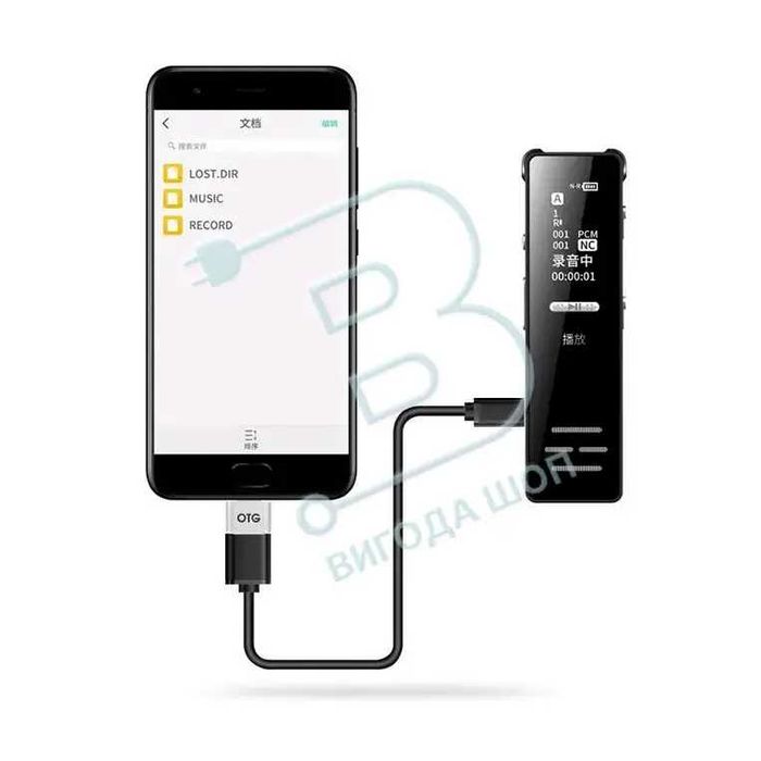 Диктофон цифрової міні з вбудованою пам'яттю 32GB #K-928