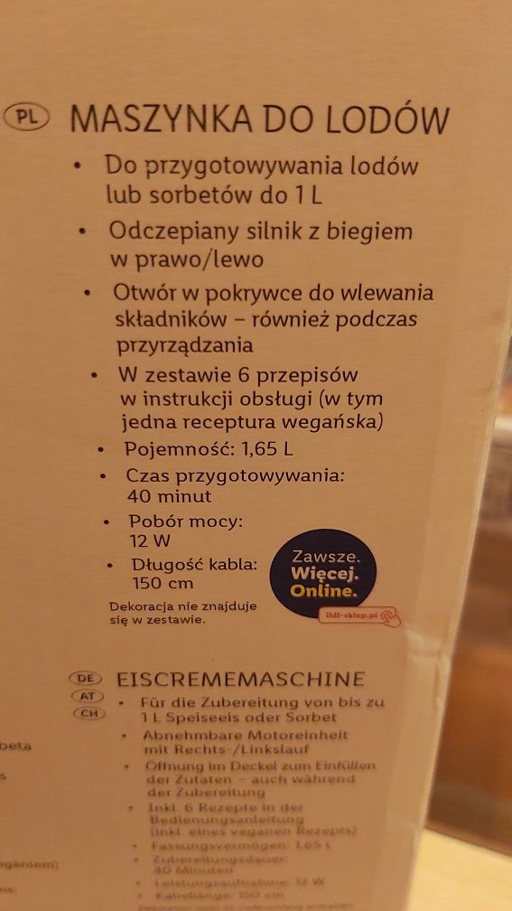 Urządzenie do robienia lodów