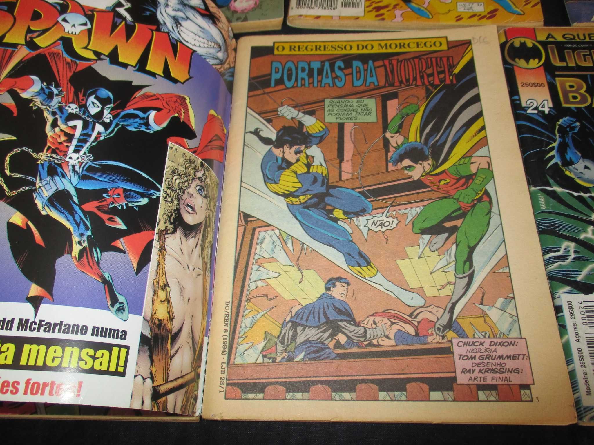 Livros BD Liga da Justiça e Batman DC Comics Abril Controljornal