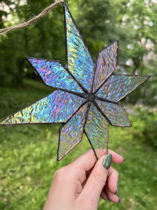 Witrażowa ozdoba na choinkę