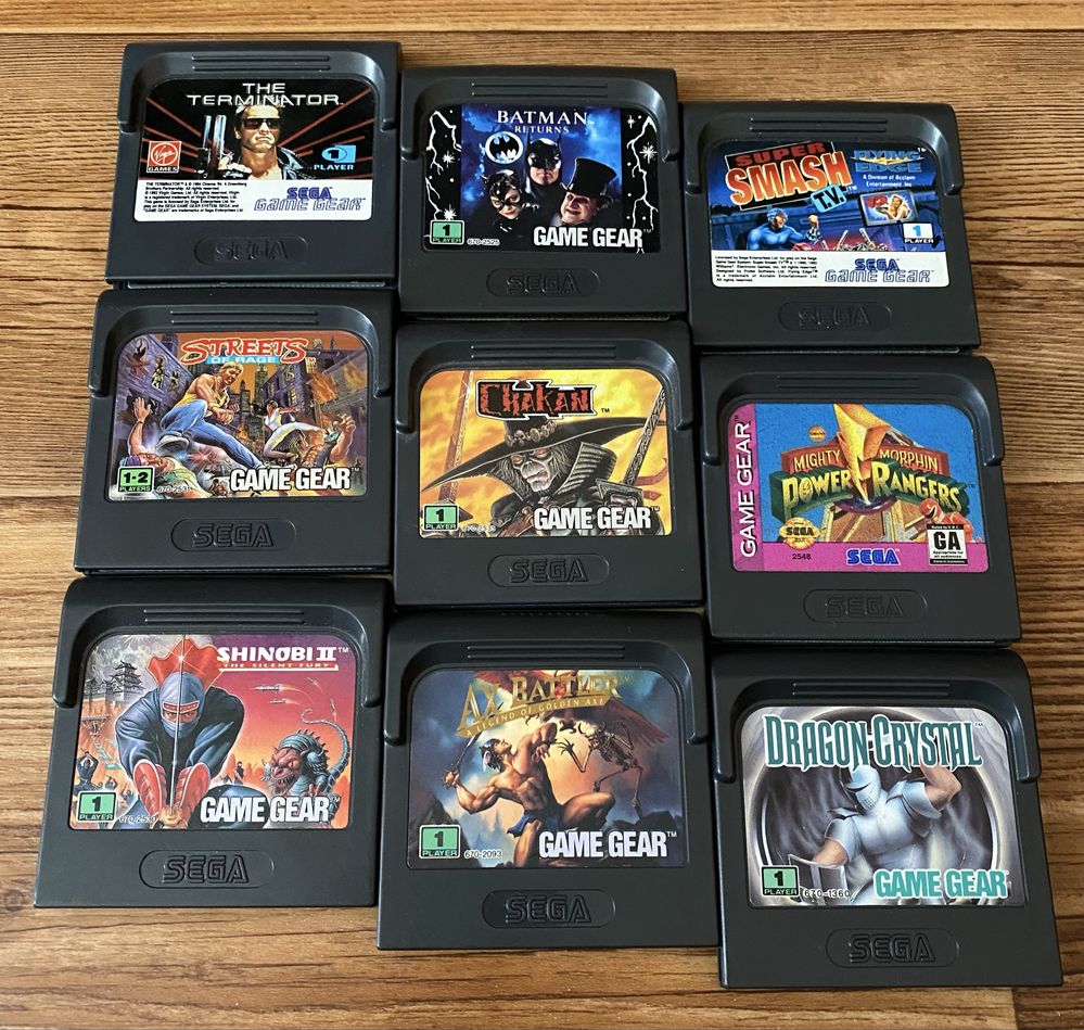 Sega Game Gear: Terminator, Streets of Rage, Shinobi ll, Batman,Chakan