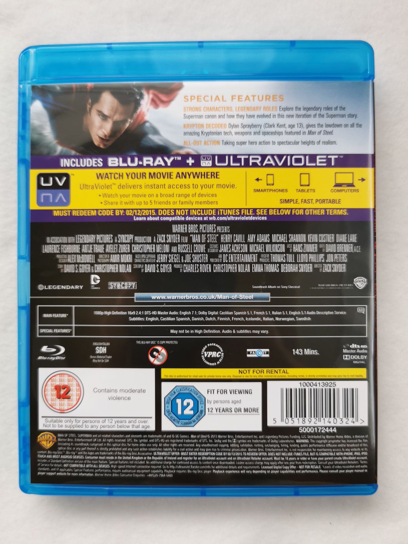 Man Of Steel (Superman: Człowiek Ze Stali) Blu-ray (En) (2013) Bluray