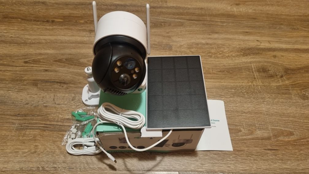 Bezprzewodowa kamera solarna Wifi 3MPx panelem słonecznym i akum. Nowa