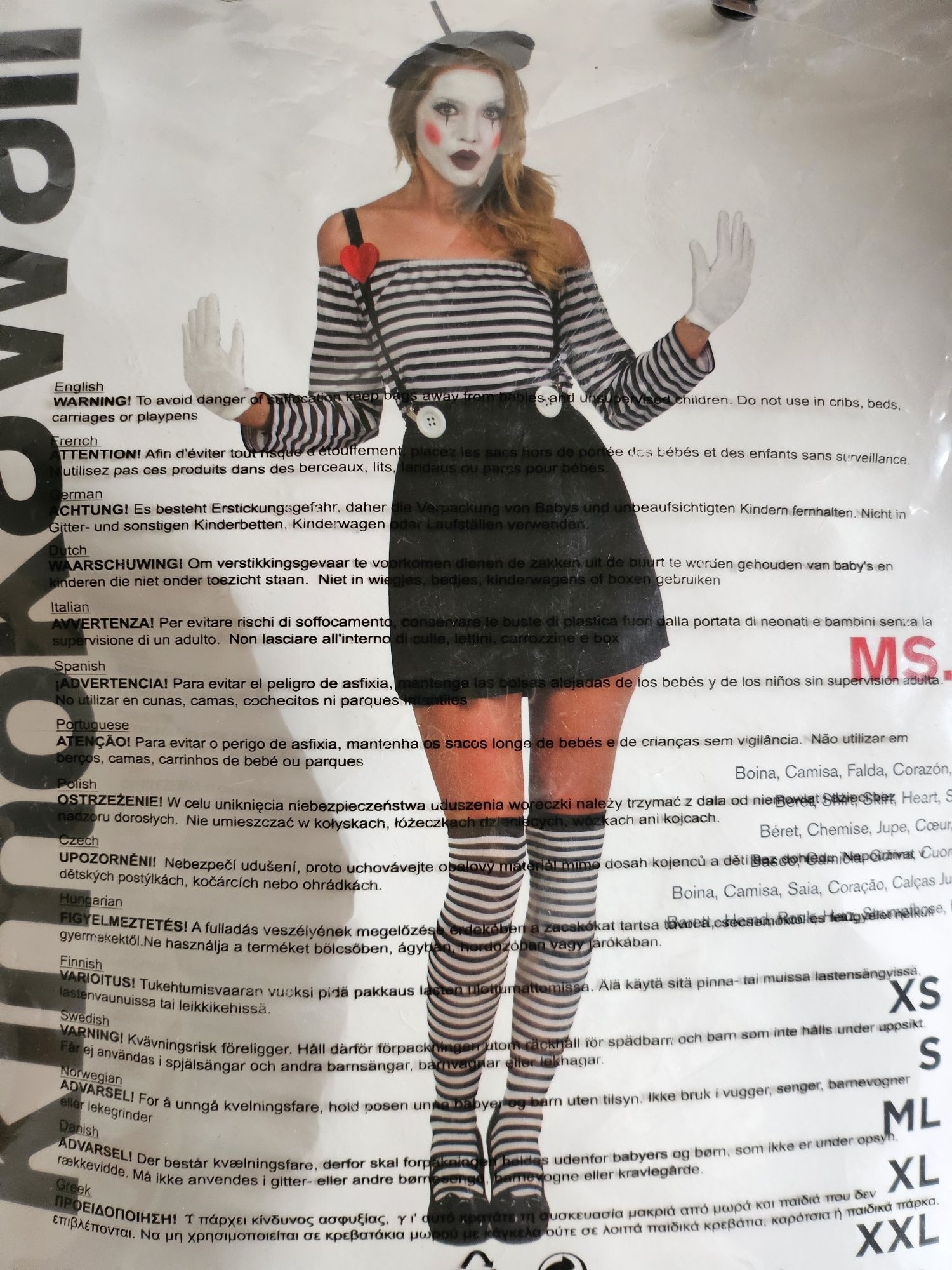 Fato de Mimo - mulher