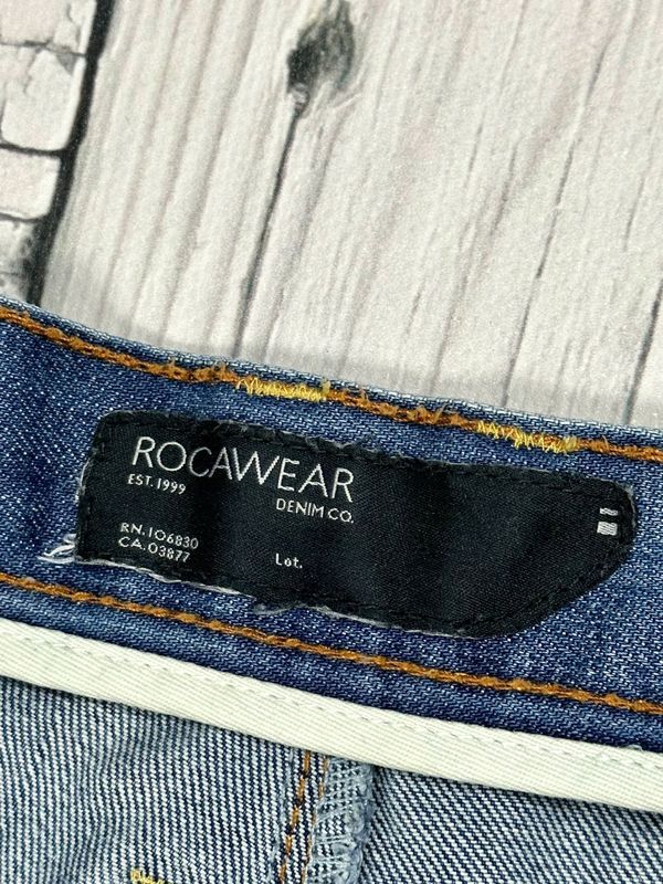 Rocawear Jeansy Baggy Męskie Spodnie Hip Hop Streetwear Jay-Z Logowane