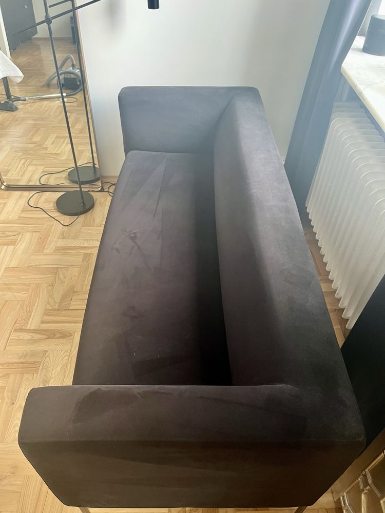 Sofa czarny aksamit Windsor & Co