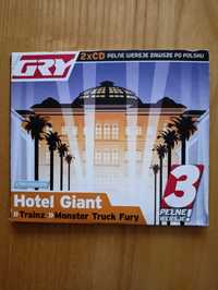 Hotel Giant, Trainz, Monster Truck Fury Gry komputerowe na CD.