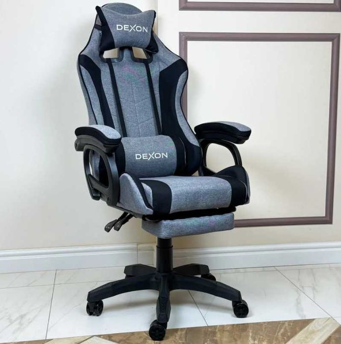 кресло компьютерное кресло игровое геймерское Grand DELUX серое