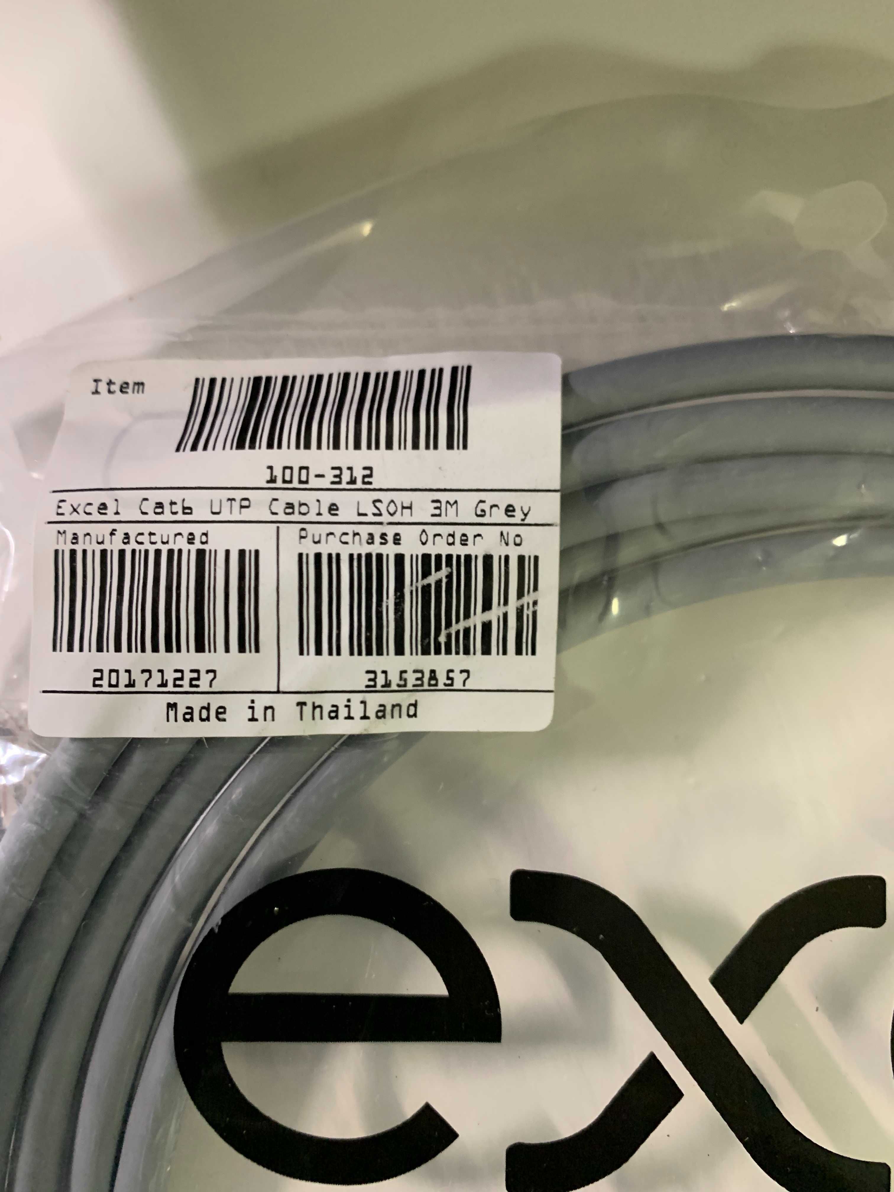 Patchcord cat 6 3mts 100-312 Excel