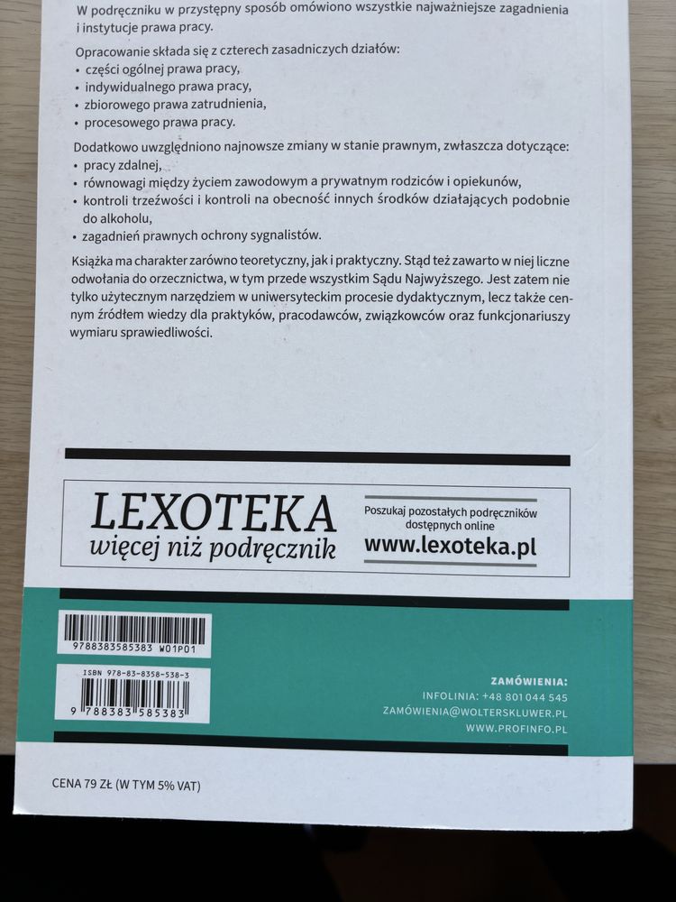 Prawo pracy, redakcja naukowa Krzysztof W. Baran